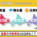 北海道の1か月予報　気温が高めで蒸し暑くなる日も　万全な暑さ対策を