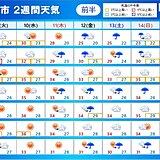 2週間天気　北日本で前線活発化　大雨に警戒　東・西日本は猛暑の終わり見えず