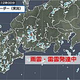 東海・近畿を中心に雨雲発達中　午後は関東から西で天気急変　急な雨や雷雨のおそれ