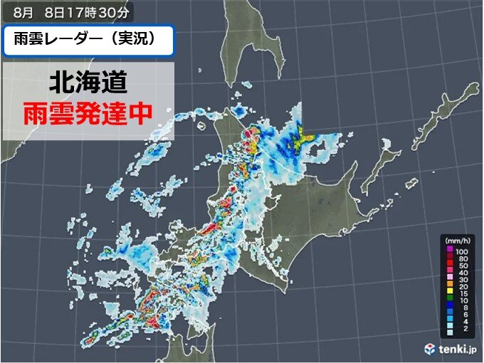 北海道 観測史上1位の大雨の所も 土砂災害・低い土地の浸水・川の増水や氾濫に警戒(気象予報士 望月 圭子 2022年08月08日) - 日本気象協会  tenki.jp