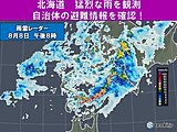 北海道　道南で猛烈な雨を観測　土砂災害や低い土地の浸水などに警戒