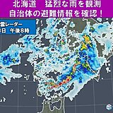 北海道　道南で猛烈な雨を観測　土砂災害や低い土地の浸水などに警戒