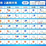 2週間天気　東北北部を中心に大雨が続く　13日頃　新たな台風が関東に接近か