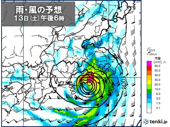 台風8号　接近前から大雨や高波に注意　あす13日　東海や関東にかなり接近