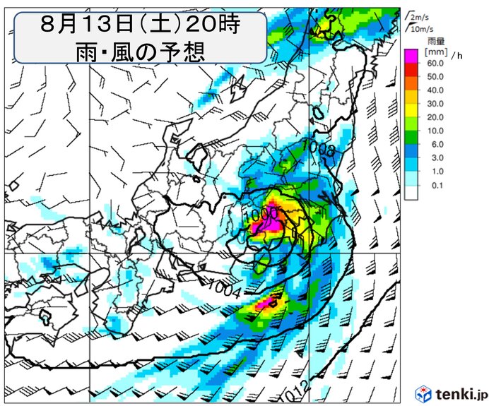 関東甲信　台風8号あす上陸の恐れ　午後をピークに荒天　警報級の大雨の恐れ