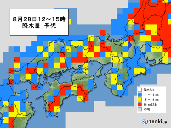 局地的に雷雲が発達する恐れ