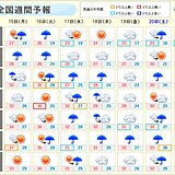 お盆休み後半の天気　北海道・東北は大雨　関東以西は危険な暑さ　40℃に迫る所も