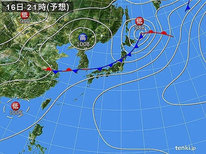 きょう16日　九州～東北南部は35℃前後　関東の内陸では40℃くらいに