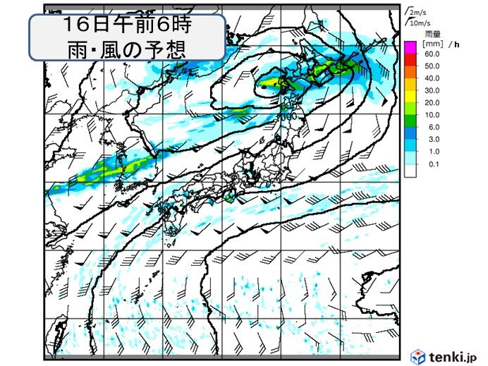 あす16日から北日本で再び大雨　東・西日本の日本海側も雷雨　土砂災害に厳重警戒