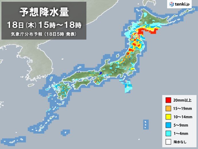 九州から北海道　大雨に警戒
