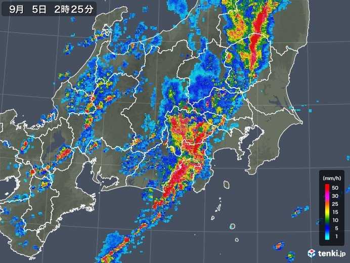 東京など関東甲信・東海地方に竜巻注意情報