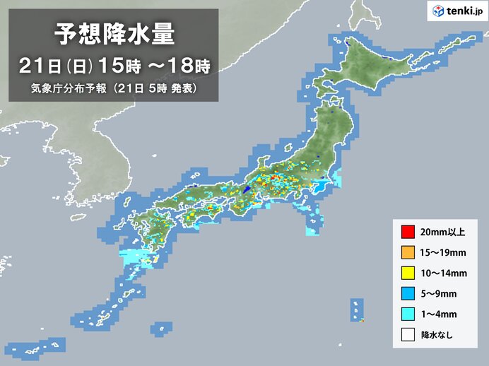 【各地の天気】西・東日本　大気の不安定な状態が続く　北日本は晴天に