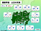 関東甲信　週末の天気　あちらこちらで雨や雷雨　土曜日は蒸し暑さ増す