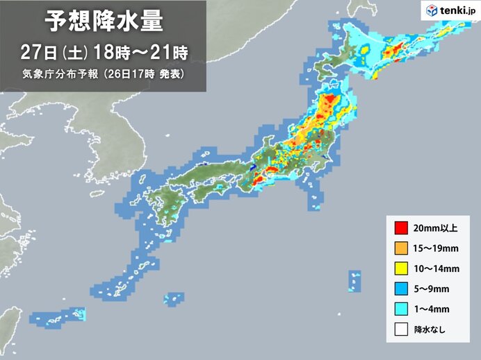 土日の全国天気 関東から北は 滝のような雨 の降る所も 東海から西は熱中症に警戒 気象予報士 望月 圭子 22年08月26日 日本気象協会 Tenki Jp