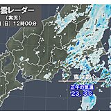 関東　昼過ぎまで雨　東京都心の正午の気温23.3℃　午後も気温横ばい