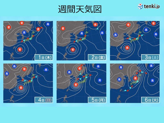 中国地方　来週初めにかけて秋雨前線と台風で大雨や暴風　大荒れの天気　備えを万全に