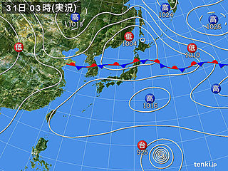 31日　東北と北陸は大雨　関東以西は猛暑