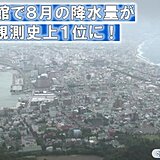 北海道　函館で月降水量第1位に!