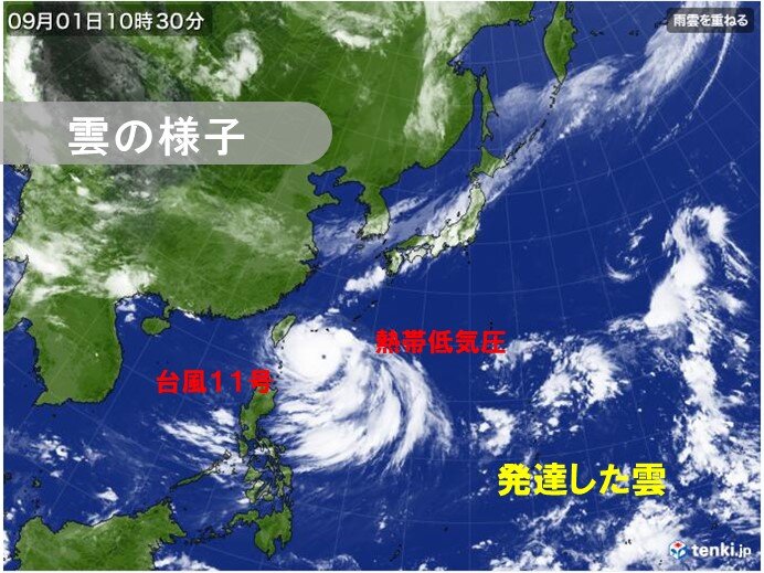 南の海上の状況