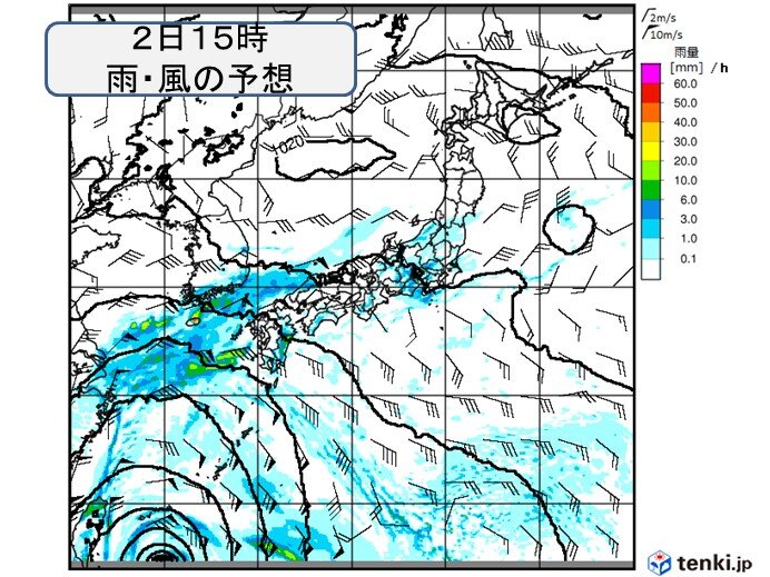 きょう2日　各地の天気