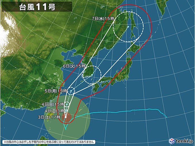 台風11号　沖縄は線状降水帯の可能性　各地の警戒期間は?