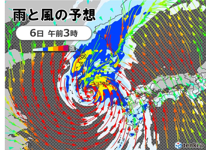 九州　台風11号　6日未明から朝に最接近　暴風・大雨などに厳重警戒を