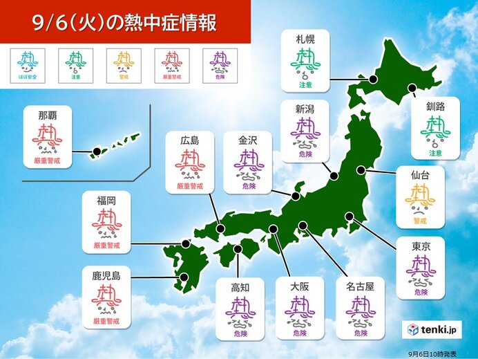 午後は　熱中症は「危険」レベル