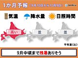 北海道の1か月予報　残暑は長引く?　高温に関する早期天候情報も