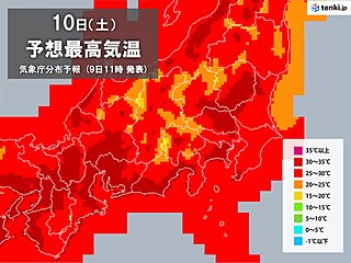 関東　週末は内陸で30℃以上の真夏日に　残暑で厳しい暑さ　熱中症に注意を