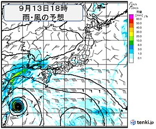 13日の天気　九州～東海は雷雨や激しい雨に注意　先島諸島は台風の影響で荒天続く