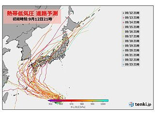 熱帯低気圧が台風14号に発達予想　17日土曜からの3連休　西日本を直撃する恐れも