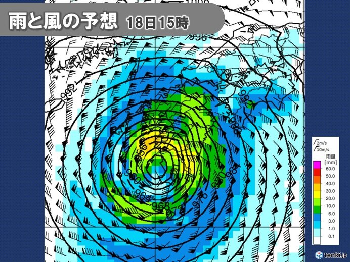 九州　特別警報発表の可能性(暴風・波浪・高潮)