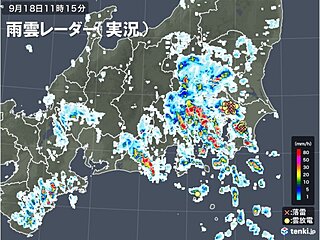 関東　台風から離れていても大雨に注意　カミナリ発生も