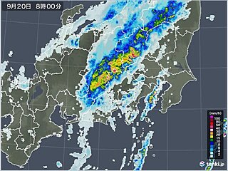 関東　台風14号の影響　雨雲発達中　強風や大雨に注意・警戒