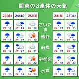 関東の3連休　連休初日から雨　不快な暑さ　熱帯低気圧の動向に注意