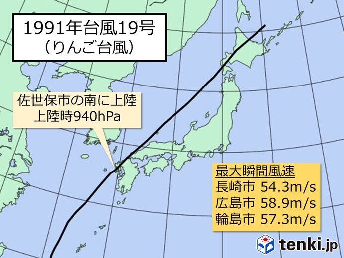 平成3年9月27日「りんご台風」と呼ばれる台風19号が長崎に上陸　今年の傾向は?