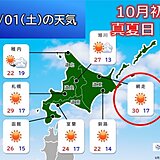 高温の北海道　明日1日は10月史上最高気温を更新か!?　来週は寒気で雪も