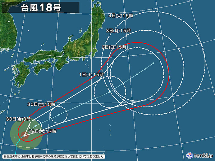 台風18号　大東島地方は引き続き高波に警戒　30日以降は全国的に晴れて暑くなる