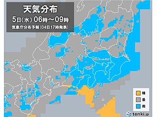 東海地方　前線南下で今夜は雨　3連休後半もぐずついた天気に