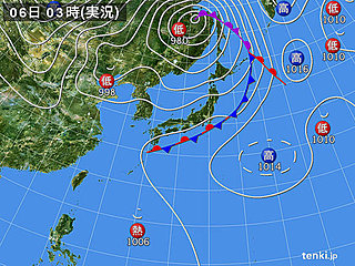 6日　北と西は不安定　急な雨や雷雨に注意