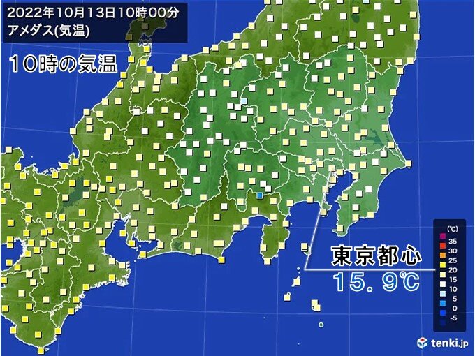 気温はこのあとほとんど上がらず　上着が手放せない
