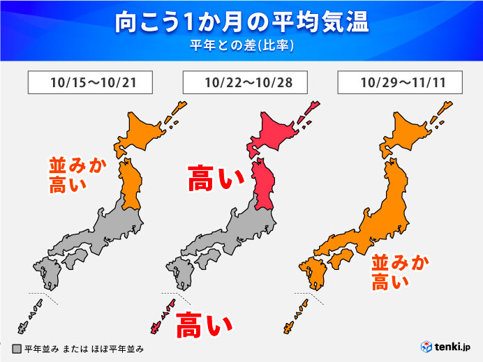 1か月予報　北日本は高温傾向　東・西日本は気温差大　沖縄は熱帯擾乱の動きに注意