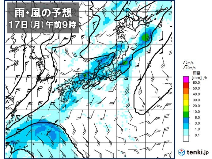 前半:15日(土)～21日(金)　週明けにかけて大雨のおそれ