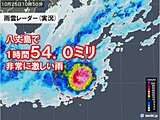 八丈島で1時間54.0ミリの非常に激しい雨　関東は今夜にかけて所々で雨や雷雨