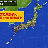 残暑続く　九州〜関東で真夏日　多数