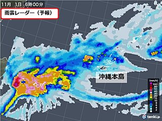 沖縄　1日にかけて土砂災害など警戒　本島地方でも警報級大雨か　台風22号の影響も