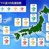 きょう11日　九州から東北は洗濯日和　厚手の物もカラッと乾く