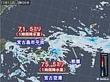 宮古島で非常に激しい雨　土砂災害に注意　沖縄本島は12日(土)も雨