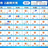 2週間天気　東京都心は週明けに最高気温10℃予想　冷たい雨に注意