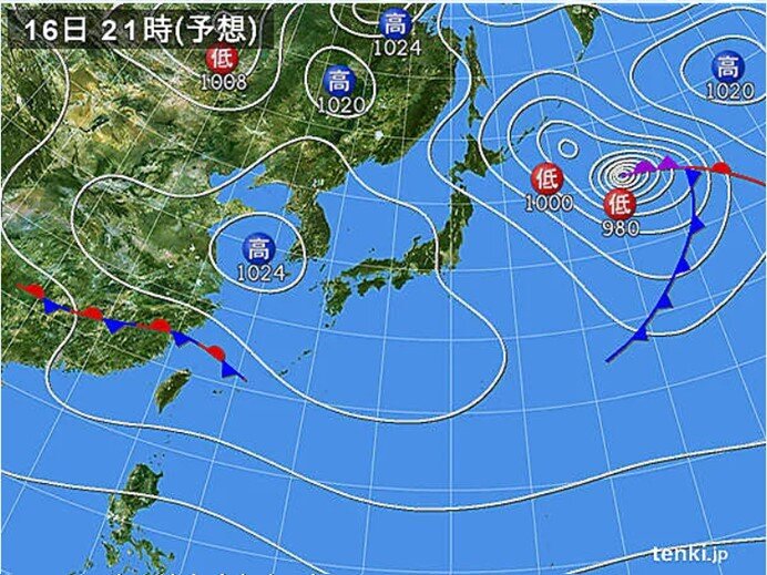 きょうの天気図